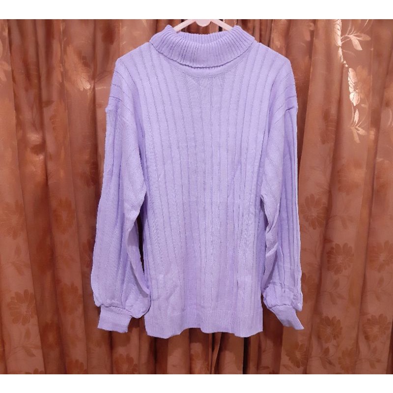 SWEATER RAJUT WARNA LILAC