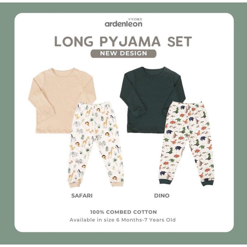 ARDENLEON PRINT LONG PYJAMAS / BAJU TIDUR ANAK