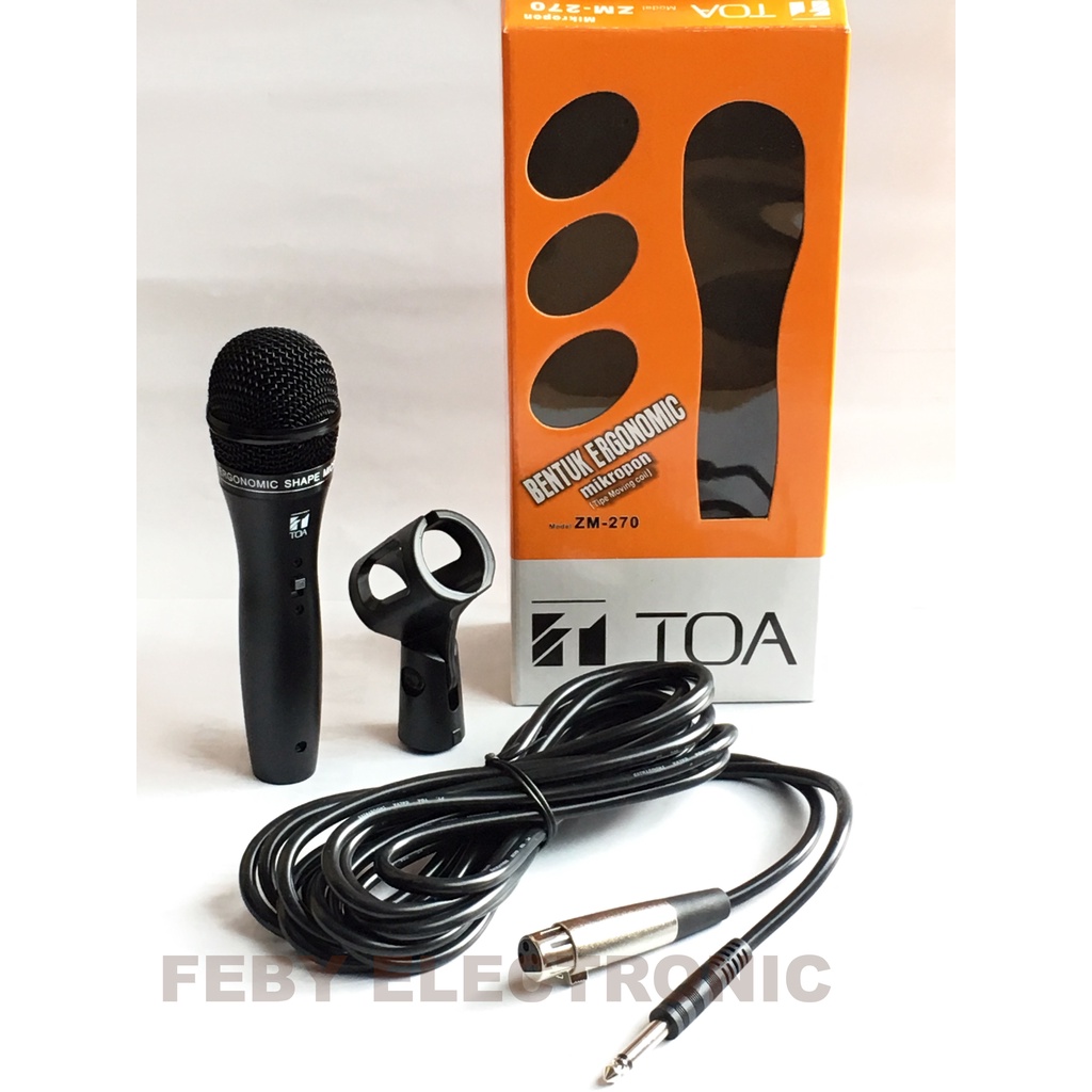 Jual Mic TOA ZM 270 Dynamic Microphone Kabel TOA Indonesia|Shopee Indonesia