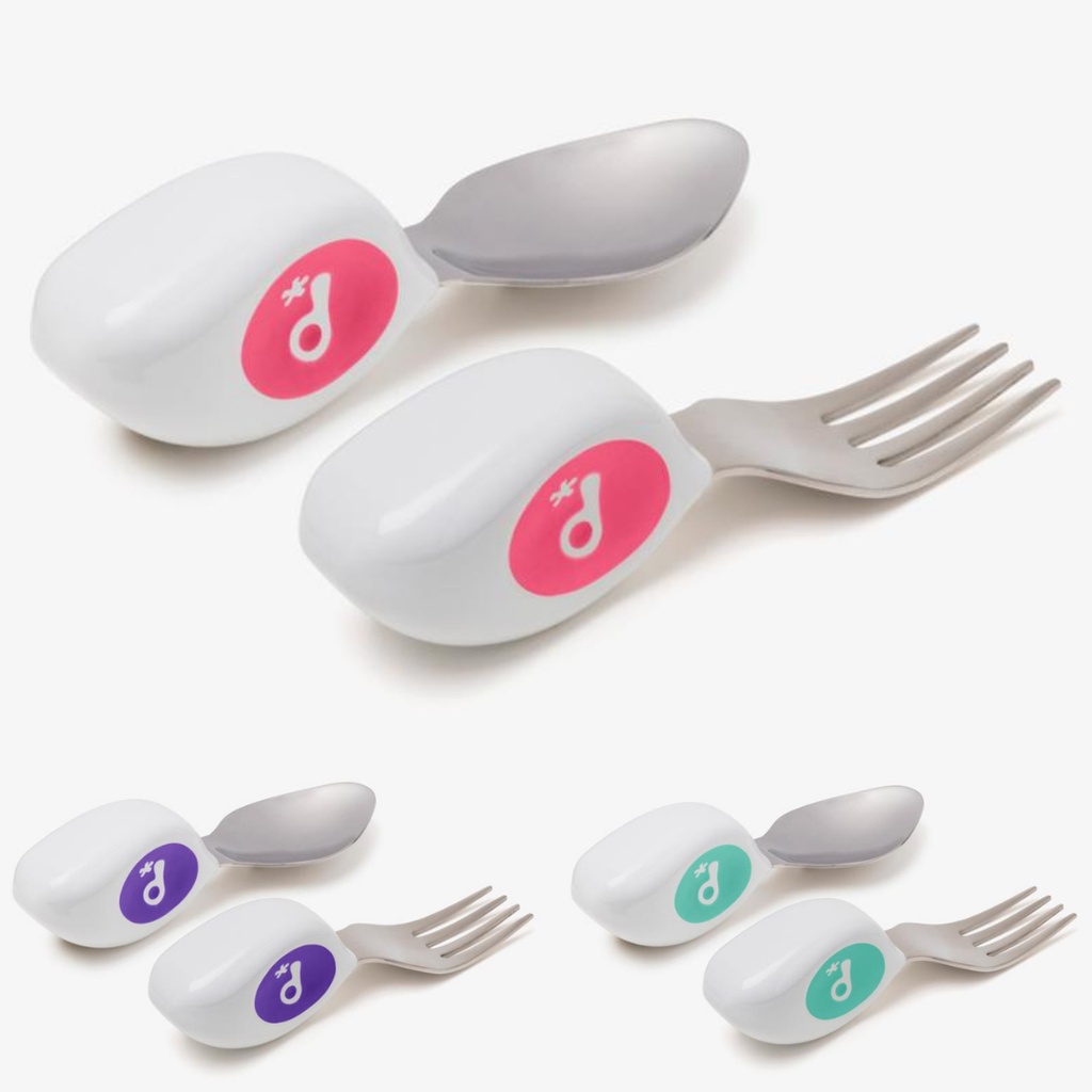 Doddl 2-piece Children’s Cutlery Set - Baby Spoon Fork Sendok Garpu Anak Toddler Utensils Cutleries Training MPASI BLW