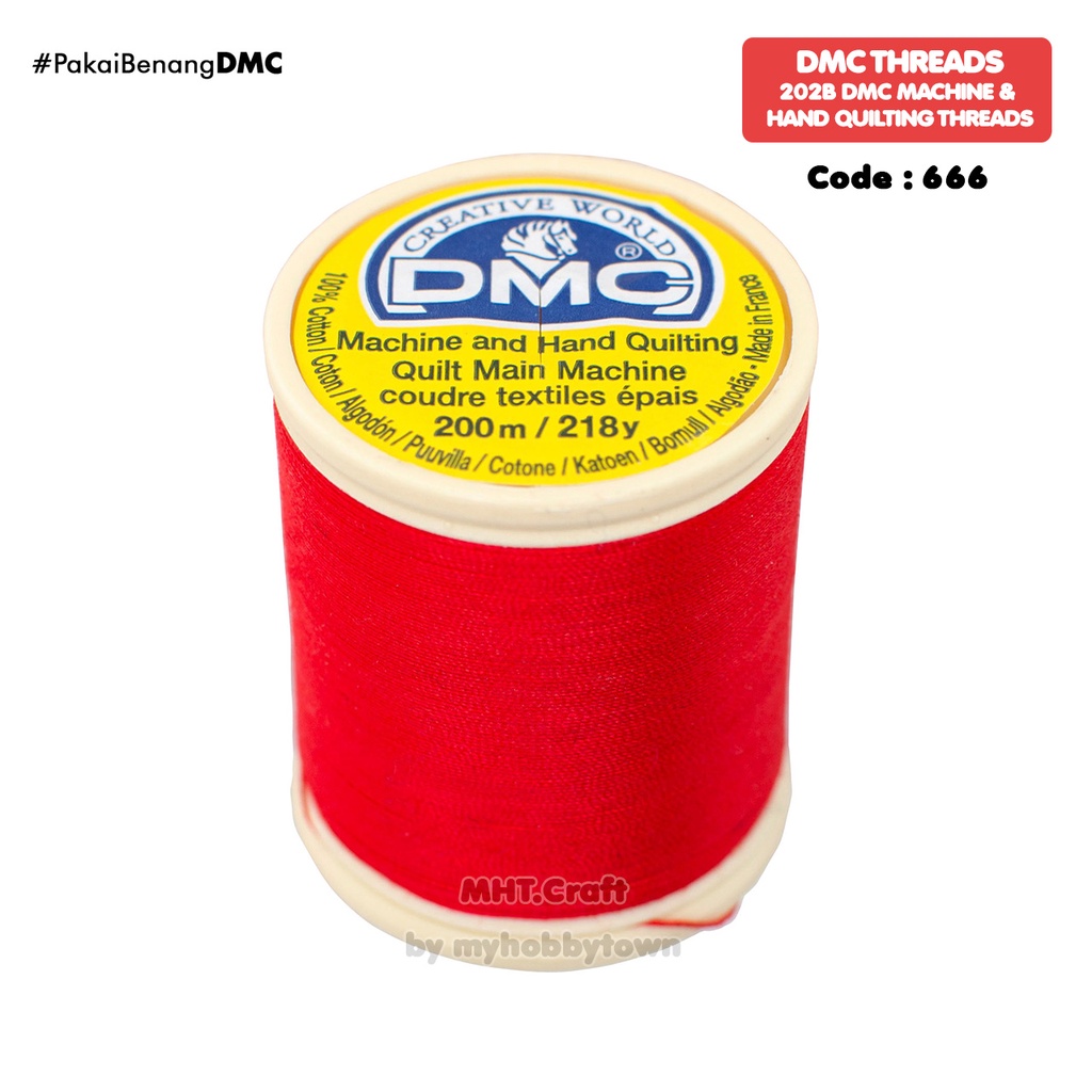 Benang Quilting Katun DMC Art 202B - 666 - Bright Red Merah