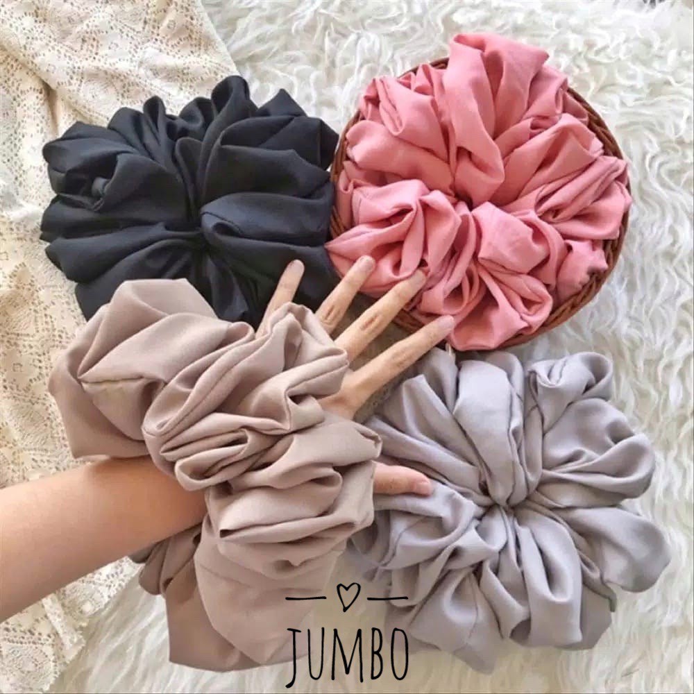 [ 𝐂𝐫𝐨𝐜𝐮𝐬 ] Pilih Warna Srunchie Jumbo Cemol Hijab / Cepol ikat rambut-1