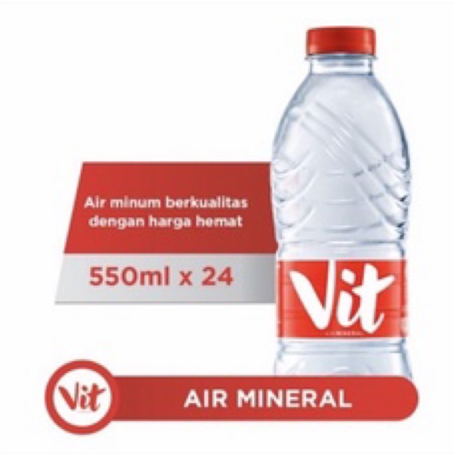 

VIT air mineral 550ml isi 24 botol