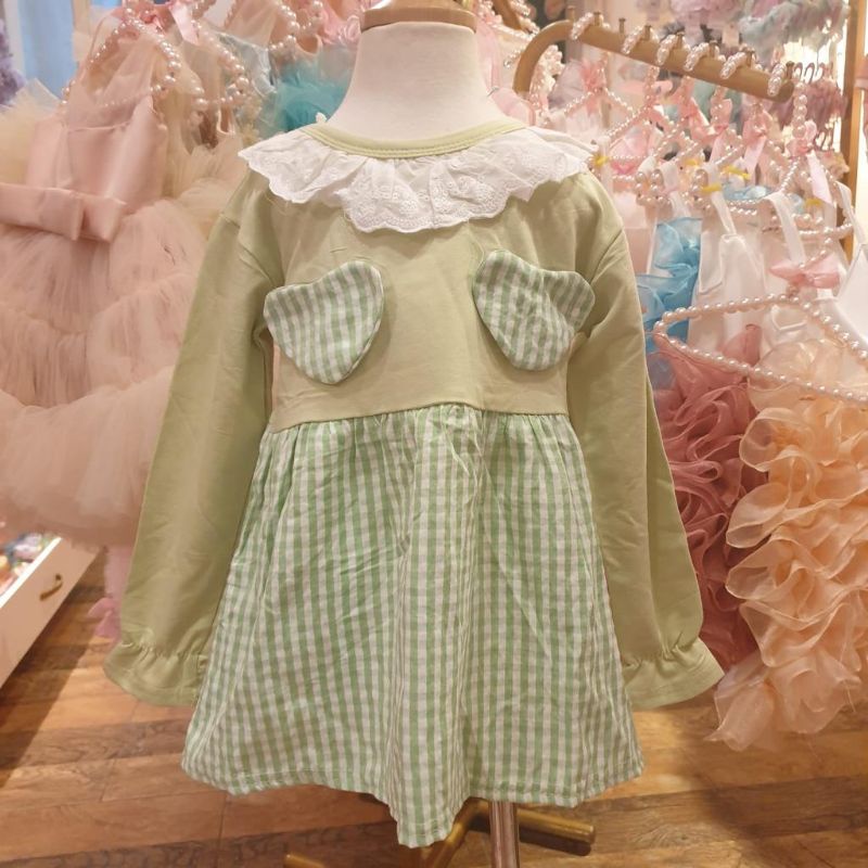 Korea Dress Hijau Anak-anak