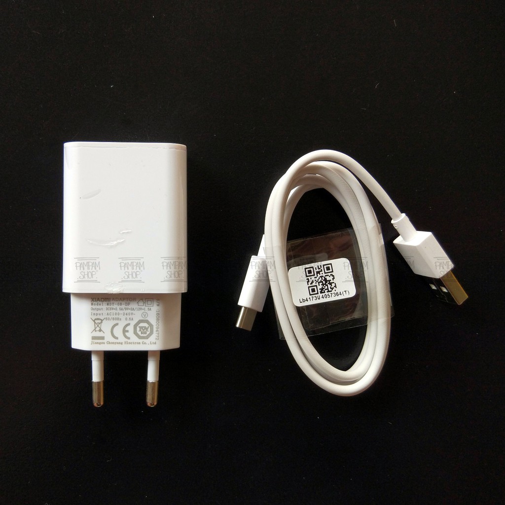 Travel Charger Casan XIAOMI PUTIH Type C Colokan Indonesia Fast Charging MDY-08-DF MDY08DF Mi4C Mi5