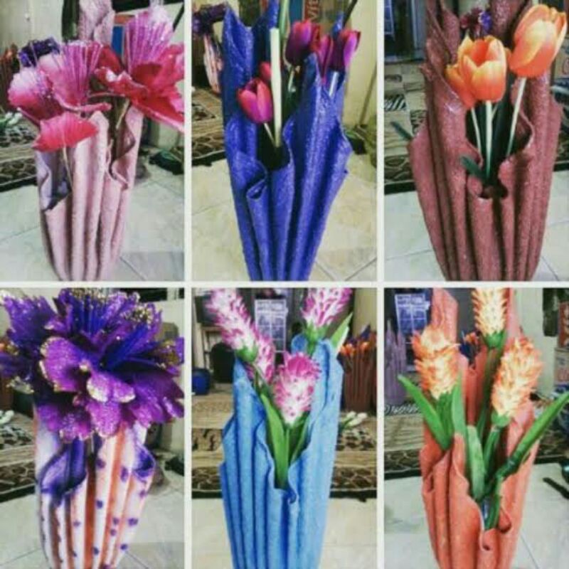 Pot Bunga Full semen dan kain