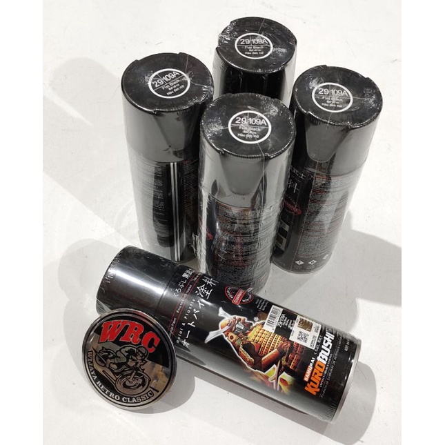 Cat Semprot Aerosol Pilox Samurai Flat Black Hitam Doff