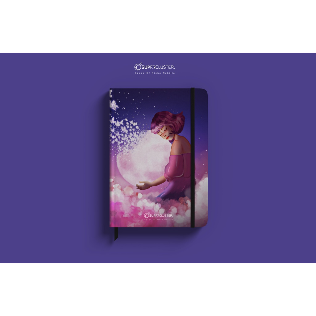 

Supercluster Art - Buku Sketsa Travel Journal A5 - Design Exclusive - Catch to the moon