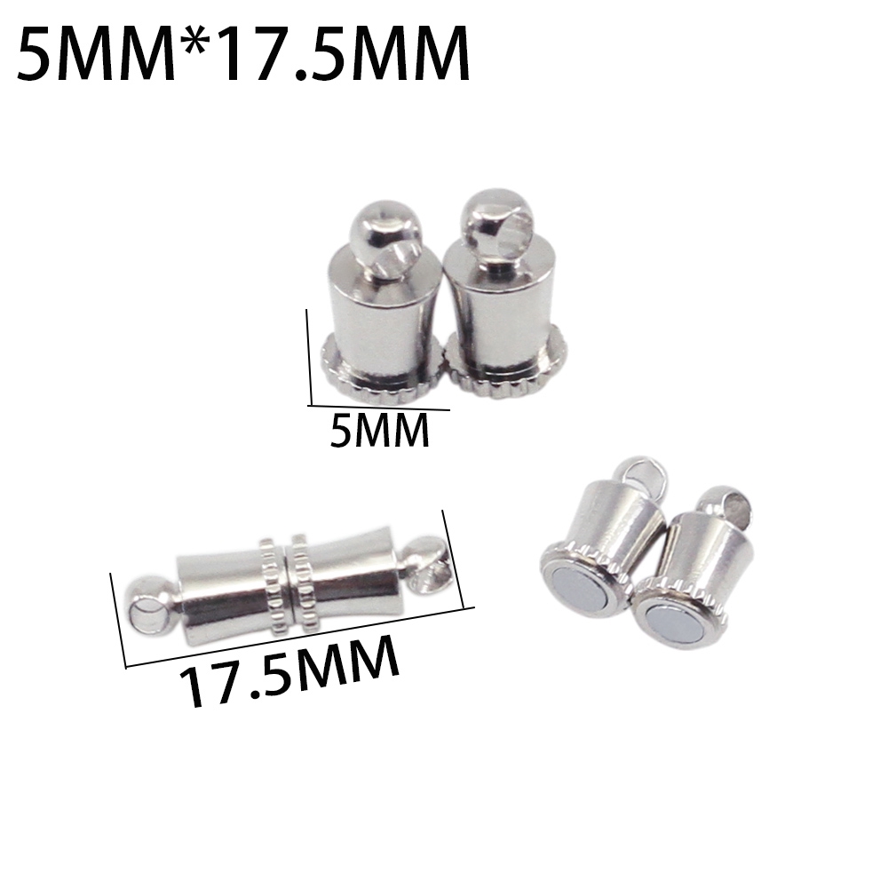 10pcs / lot Gesper Magnetik Rhodium Bahan Stainless Steel Untuk Membuat Perhiasan DIY