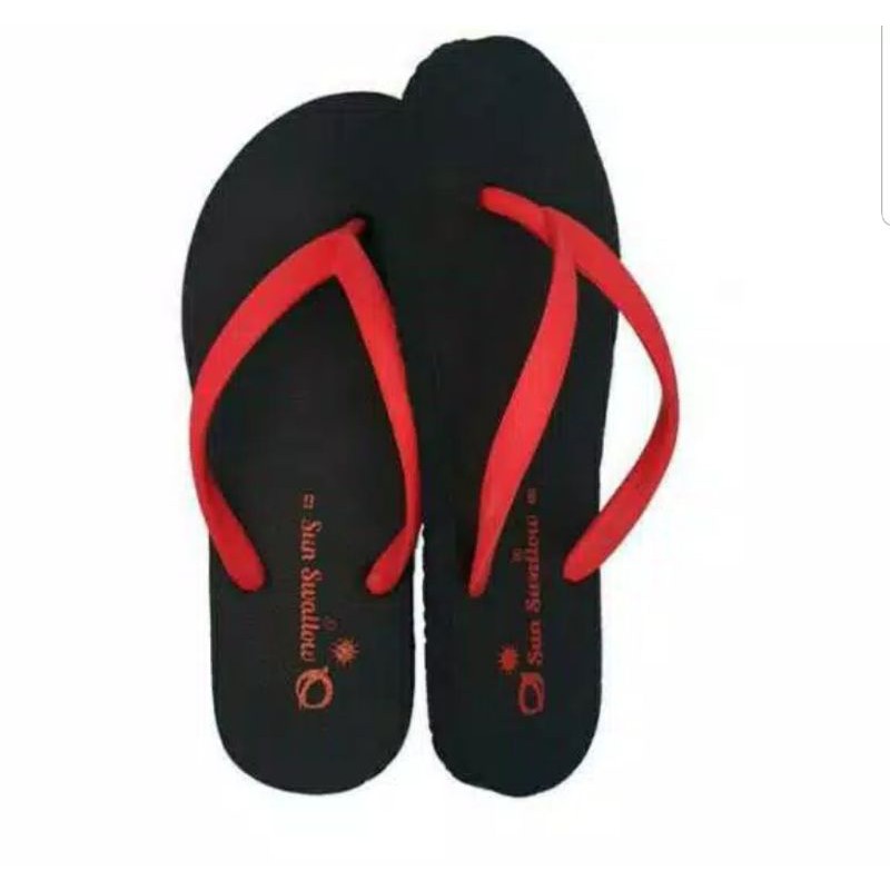 Sandal Jepit Wanita SUN SWALLOW Lumina Dasar Hitam