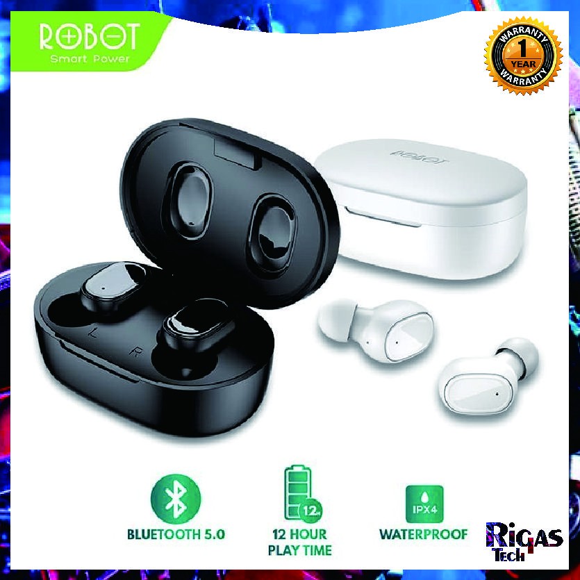 Headset henset hansed airbuds bluetooth robot TWS t20 sport murah ORIGINAL