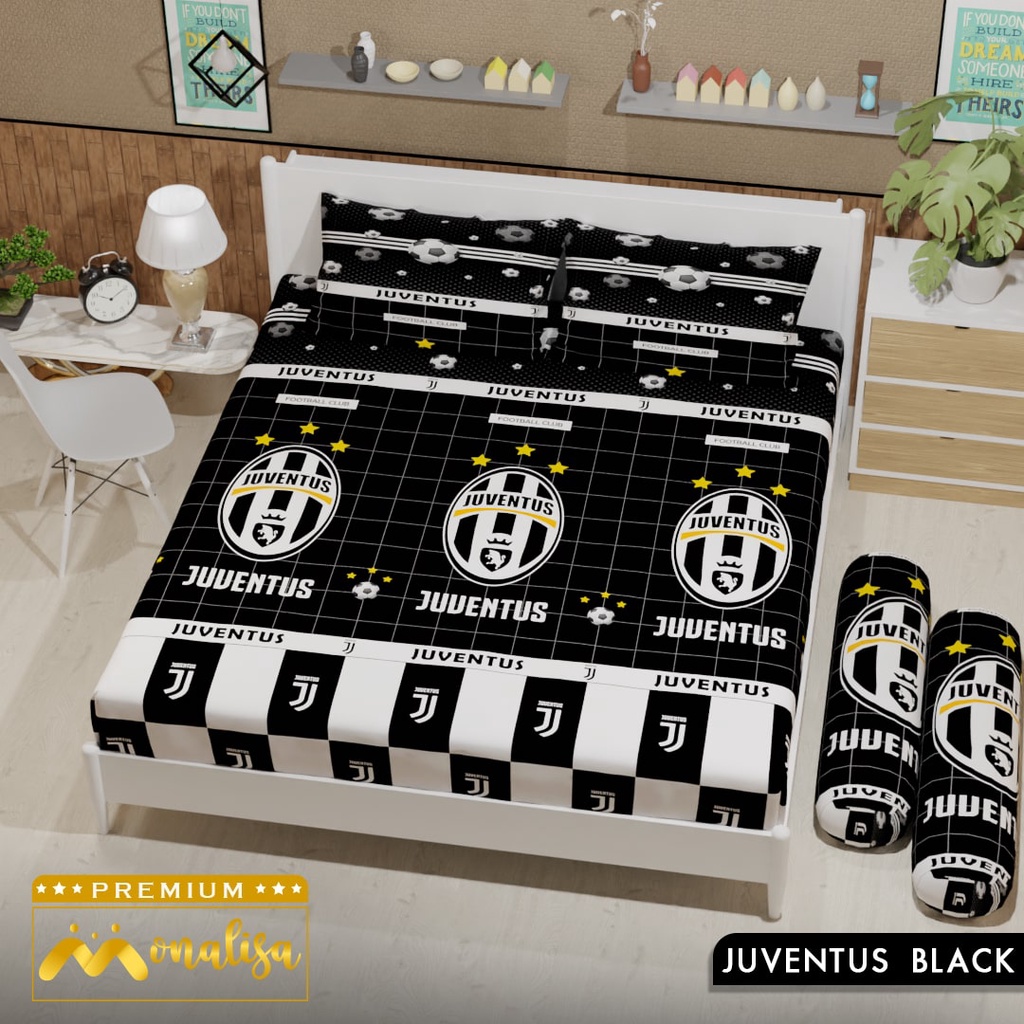 Monalisa Premium Sprei Uk 160/180 - Juventus Black