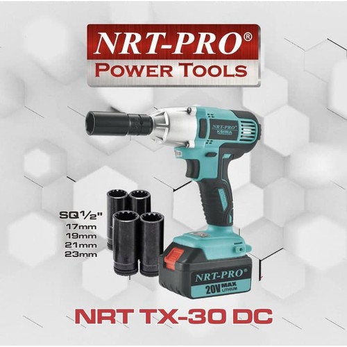 NRT-PRO TX-30DC Cordless Impact Wrench Baterai Charger Mesin Buka Baut