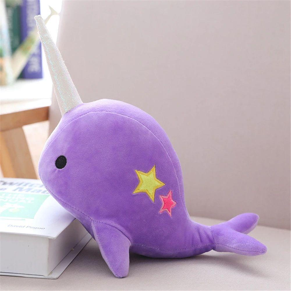 REBUY Rebuy Whale Plush Toy Hadiah Ulang Tahun Anak Hadiah Mainan Lembut Bayi Kid Girl Mainan Mewah Mainan Dekorasi Binatang Laut