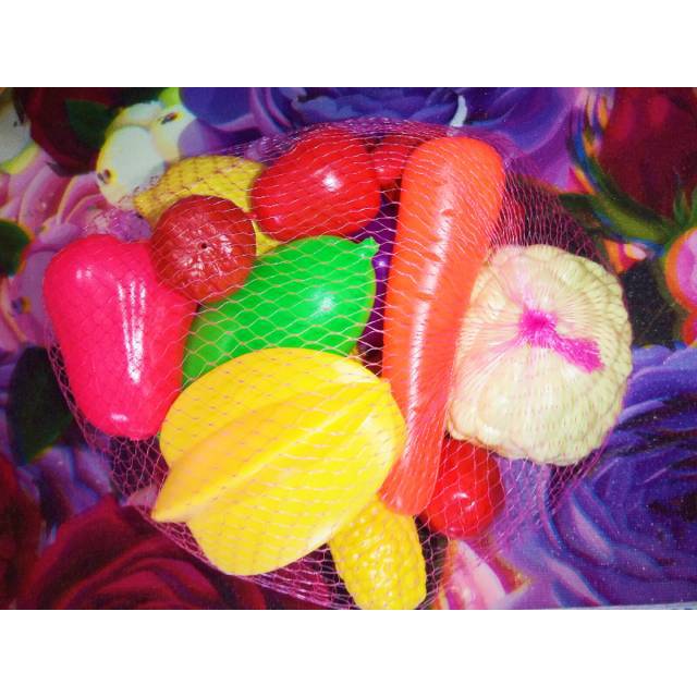Mainan Bentuk Buah Buahan Dan Sayur Sayuran Plastik Set Mainan Bentuk Buah Buahan Dan Sayur Sayuran Plastik Set