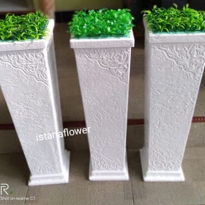 VAS  JUMBO  KAYU T 60 CM LENGKAP BUSA DAN RUMPUT