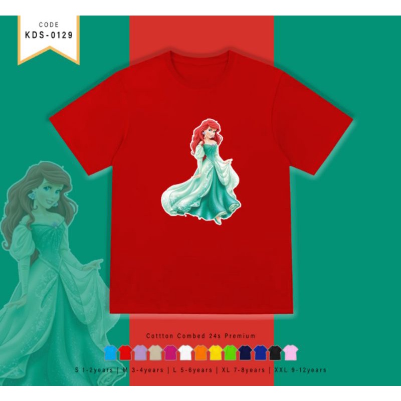 KAOS PRINCESS/KAOS ANAK PEREMPUAN PRINCESS ELSA AND FRIEND