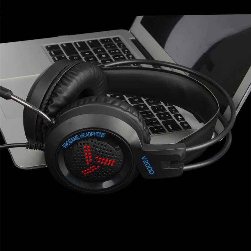 Terlariss !! Pro Gaming Headset 7.1 RGB Mode LED Light with Microphone - V2000