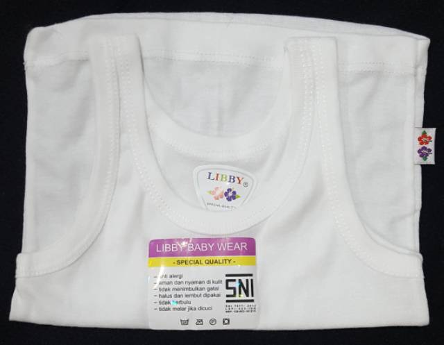 Libby Singlet Dalam Bayi 0-6M / Singlet dalam NB / Kaos Dalam Bayi Libby