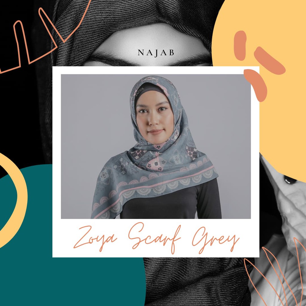 ZOYA SCARF ZOFIA GREY
