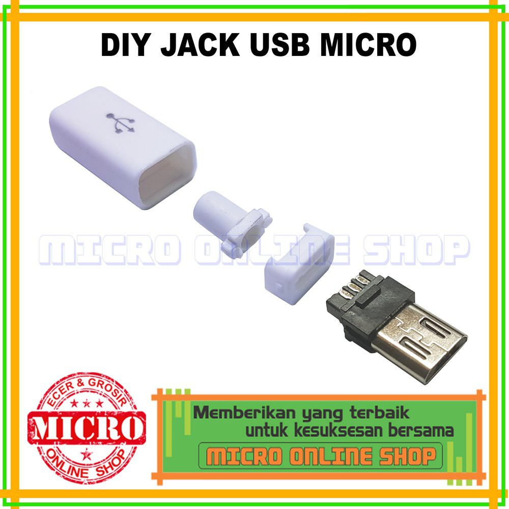Silakan Order Jack Micro USB Putih Buntut Jack USB Micro DIY Plug [SALE]off40%