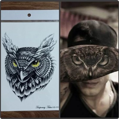 TATO TEMPORER / Temporary Tatoo palsu sticker OWL burung hantu