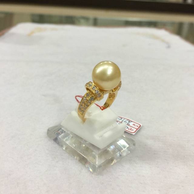 Cincin emas mutiara air laut grade A