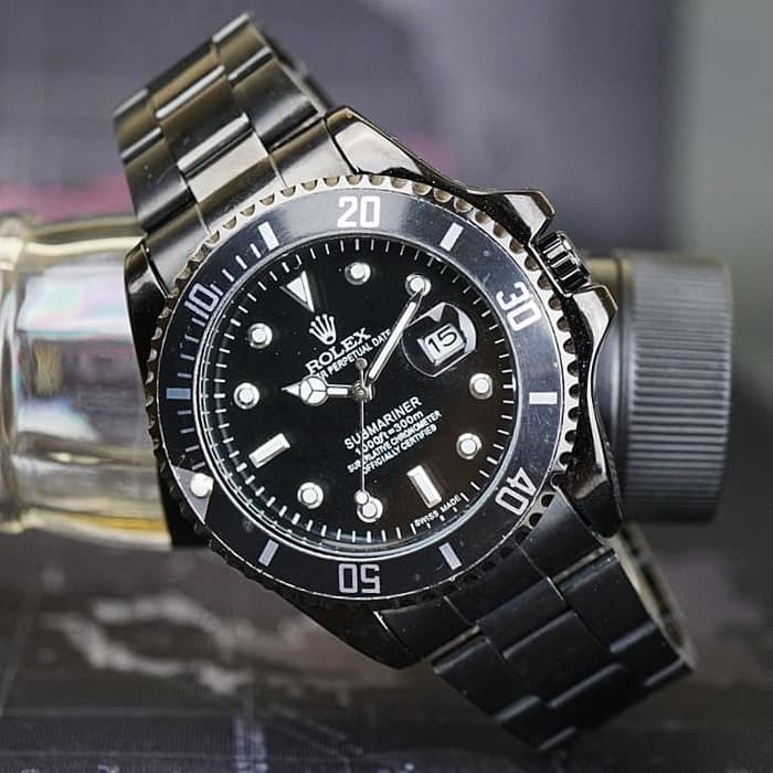 Jam Tangan Rolex Pria Tanggal Aktif Free Box - Hitam