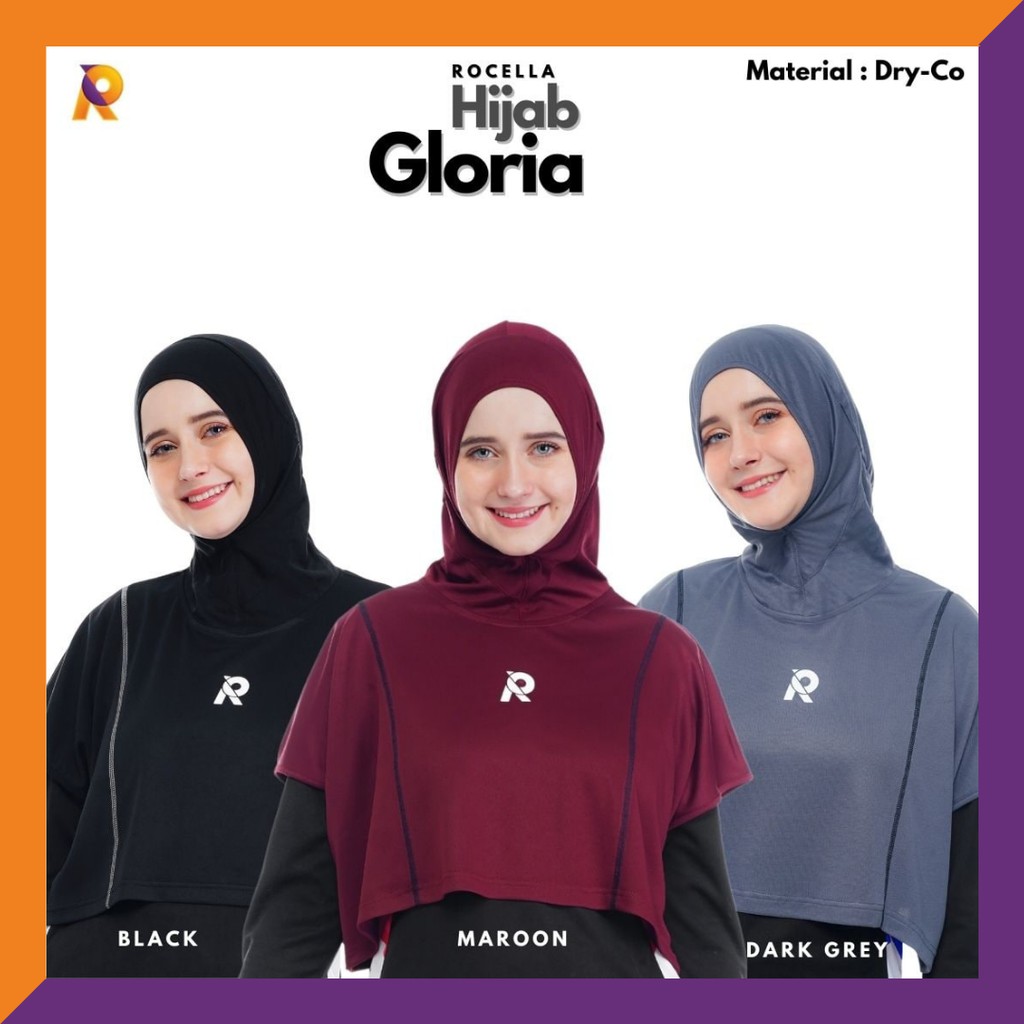 Rocella Sports - Hijab Sport Gloria - Jilbab Olahraga Instant | Shopee Indonesia