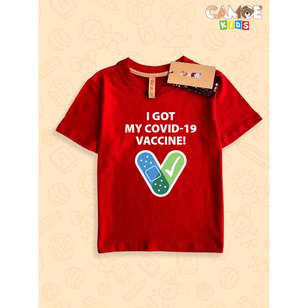 Kaos Anak KIDS I got my covid 19 vaccine Vaksin