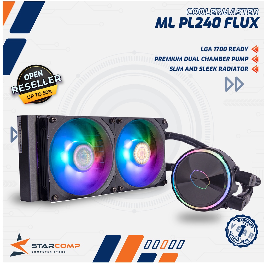 Cooler Master MasterLiquid PL240 FLUX AIO WaterCooling PL 240