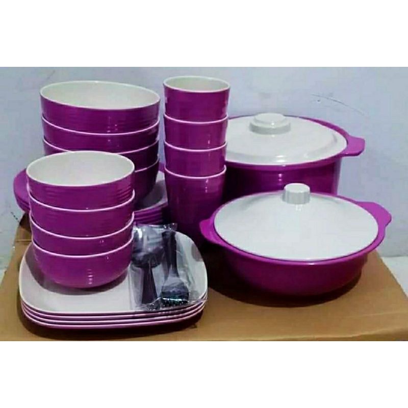 Piring Melamin Set 30 Pcs Golden Dragon Erika