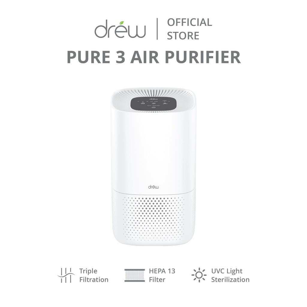 DREW Air Purifier - PURE 3 / Pembersih Udara / Purifier Hepa Filter