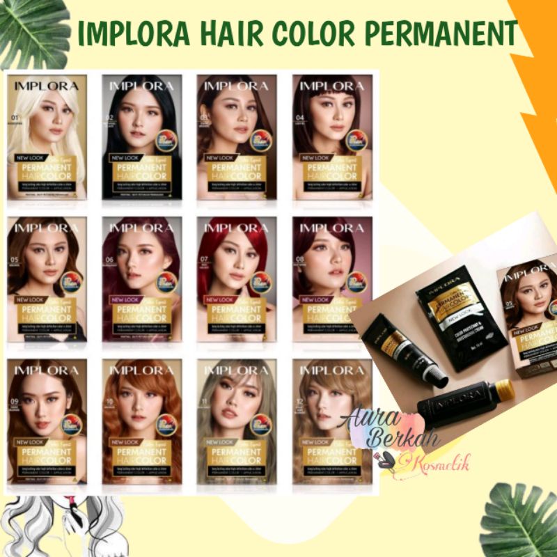 IMPLORA HAIR COLOR PERMANENT / CAT RAMBUT IMPLORA / IMPLORA CAT RAMBUT / PEWARNA RAMBUT /