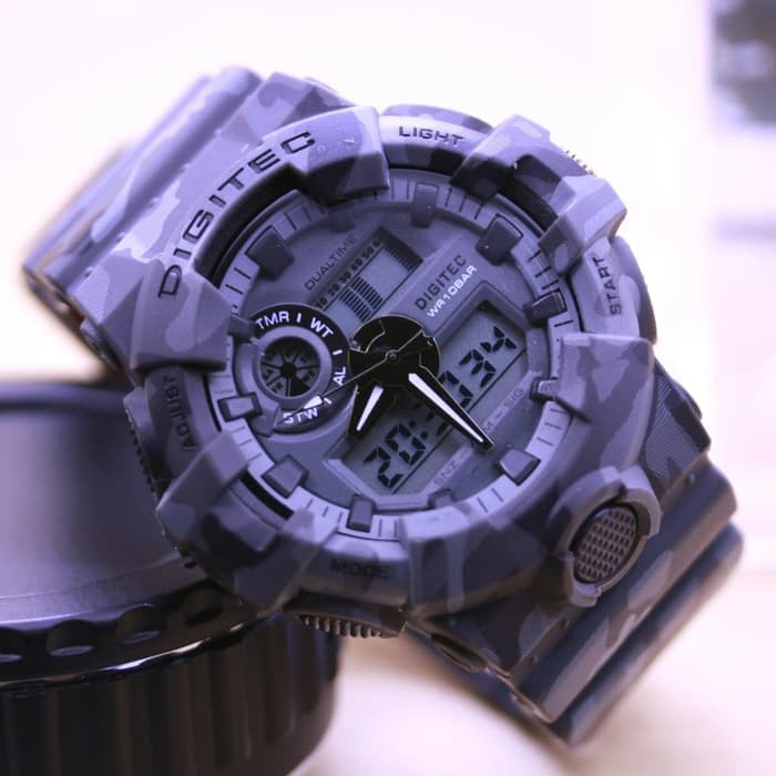 JAM TANGAN PRIA DIGITEC GA 500 ARMY ORIGINAL ANTI AIR GREY