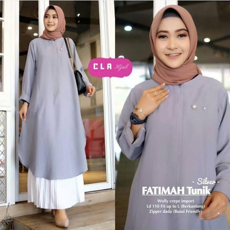 Fatimah Tunik DRESS MUSLIM l baju wanita l baju gamis l dress l gamis l  baju gamis l fashion wanita