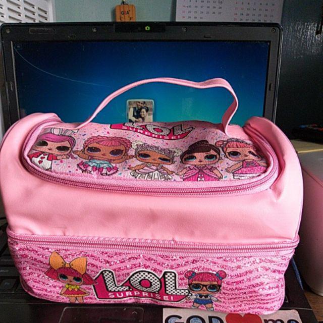 Tas Bekal Smiggle Medium Standard / Lunchbag 2 Susun Foil Tahan Panas Muat Lunch Box Yooyee Kecil