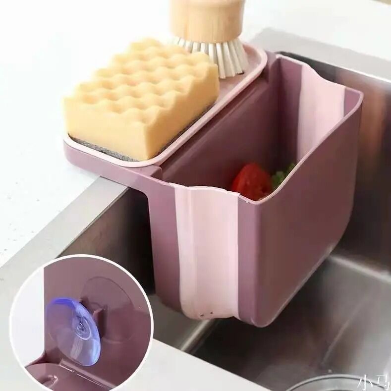 INDOMINI R582 Tempat Spons Gantung/ Lipat Tempat Penyimpanan Spons Cuci Piring / Saringan Wastafel Model Lipat