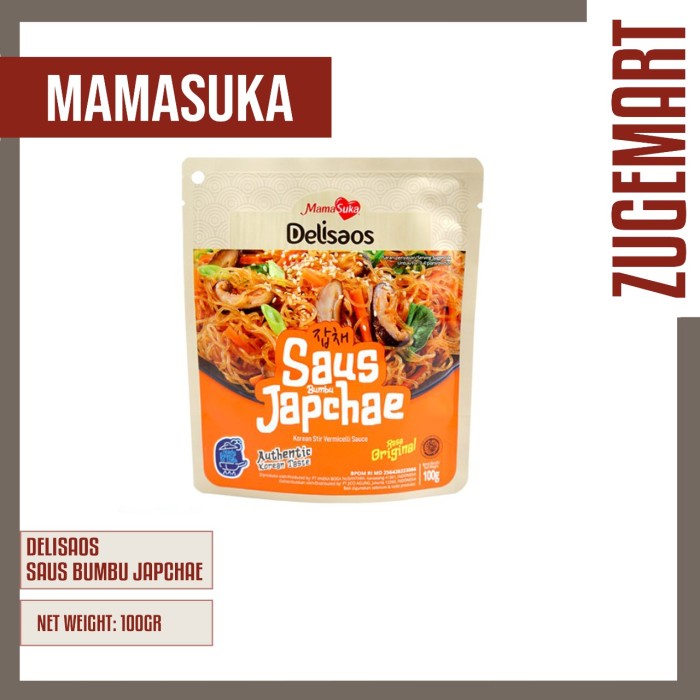 

MamaSuka Delisaos Saus Japchae Original 100g Dressing Topping Instant