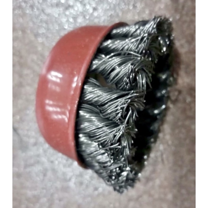 Wire cup Sikat mangkok kepang 3"inci Brush mangkok 3inci kepang