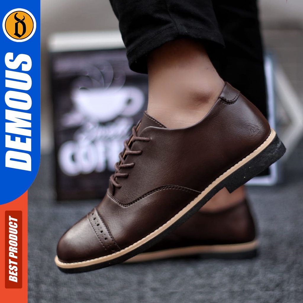 DEMOUS Sage - Sepatu Pantofel Formal Kerja Pria