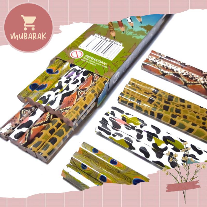 

[ 12 PCS ] PENSIL KAYU 2B KARAKTER HEWAN KAYAGI HARGA GROSIR MURAH