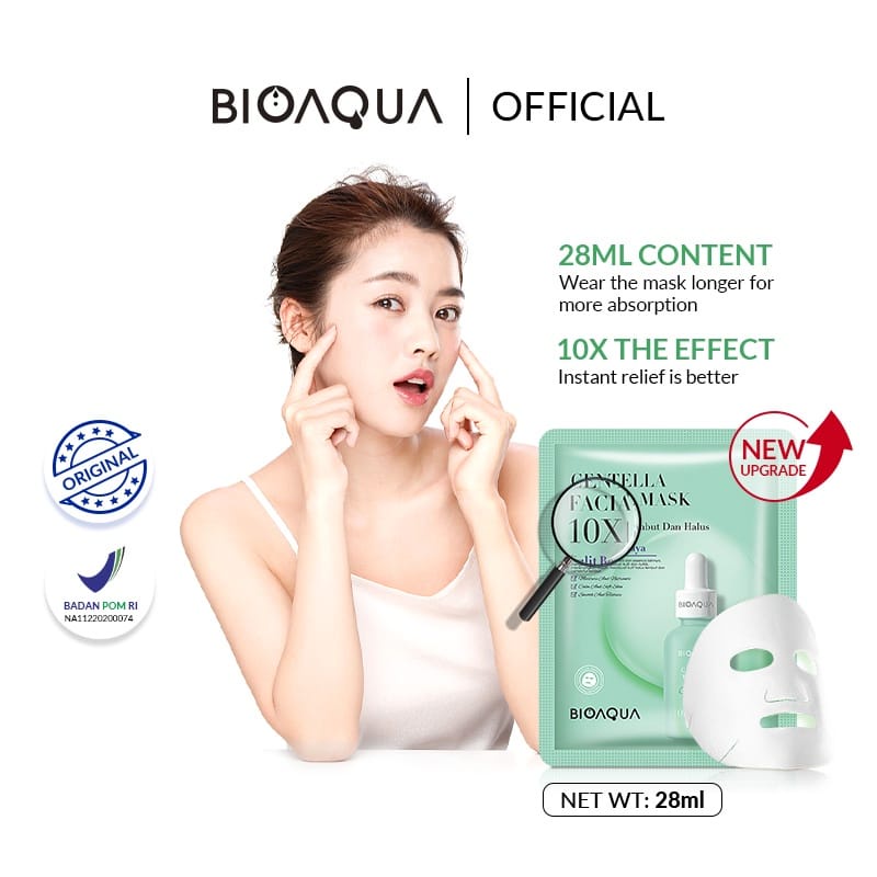 BPOM BIOAQUA Sheet Mask Brightening Moisturizing skin care Hydrating Masker wajah BIO Aqua / BS