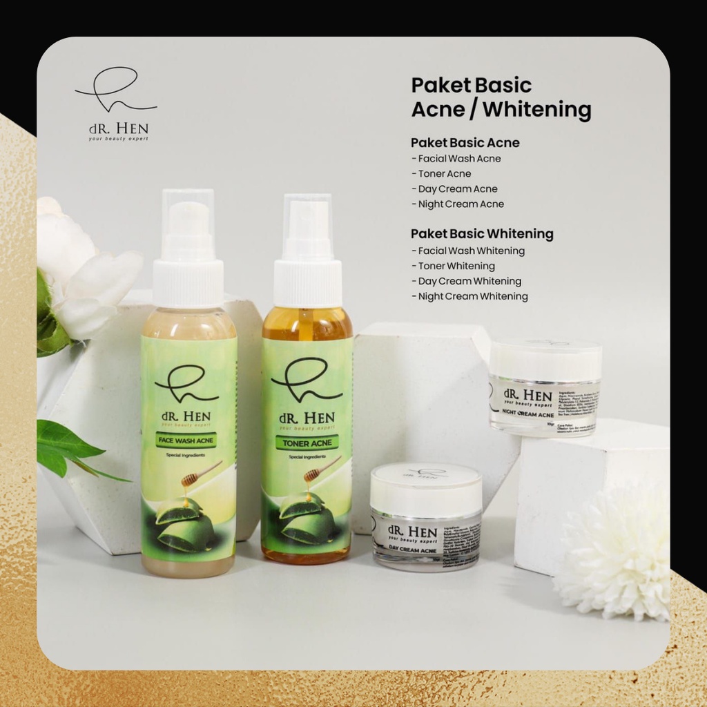 SKINCARE BPOM DR. HEN BY ATHENA GROUP PAKET WHITENING / MENCERAHKAN FLEK ( READY  )