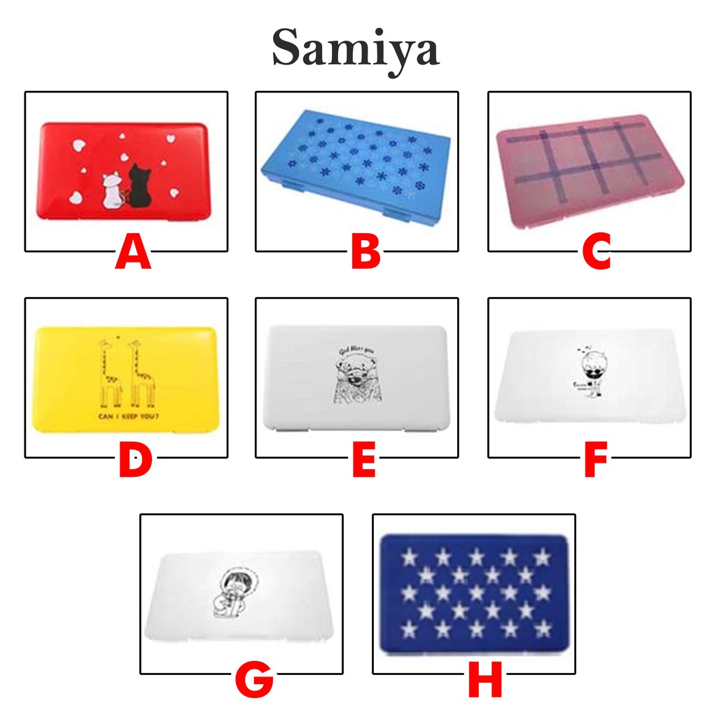 kotak box tempat penyimpan masker medis motif kartun / face mask disposable case storage box cartoon