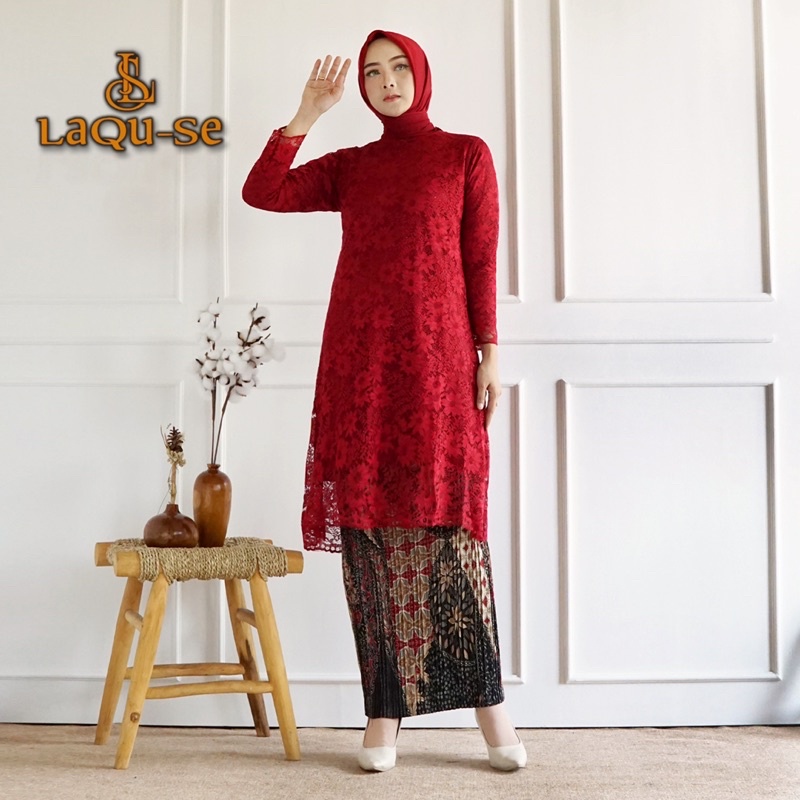 Pakaian Setelan Kebaya Long Tunik Panjang Gayatri Murah Berkualitas Premium By Laquse_kebaya2