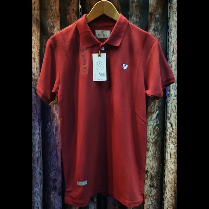 TERLARIS Kaos Polo Shirt Misty Lacoste Cotton Pique / Kaos Krah Distro - Hitam, M