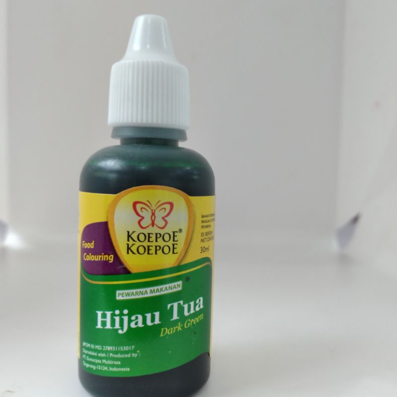 

pewarna makanan hijau tua 30 ml( koepoe-koepoe)