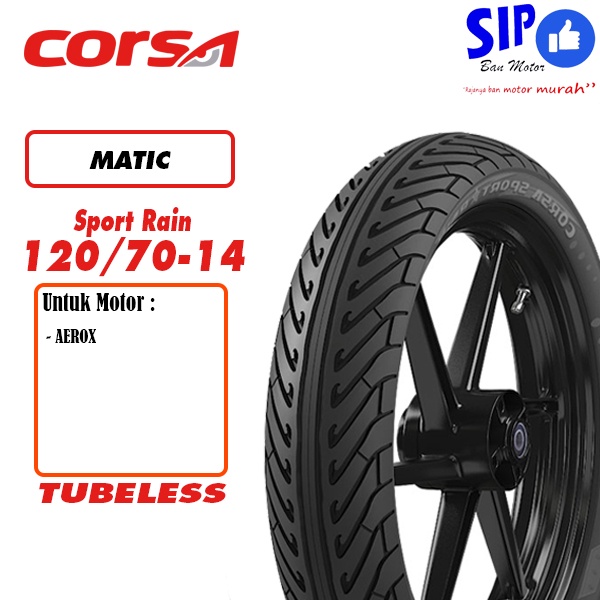 Ban motor matic Corsa Sport Rain 120 70 14 tubeless