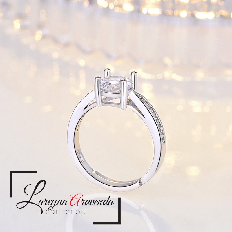 Cincin Wanita Titanium Model Kristal Sedang Crystal Swarovski CC043